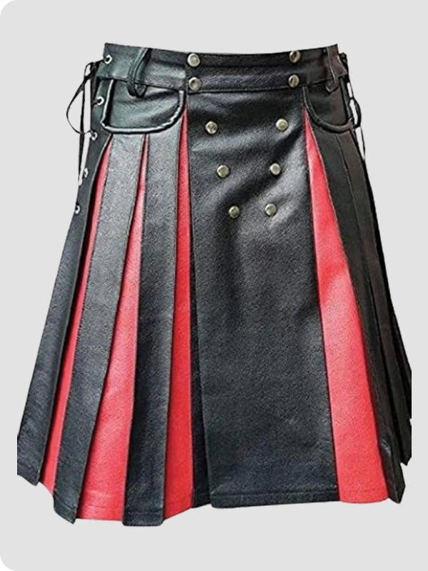 Gladiator Leather Kilt with Front Panels Kilt