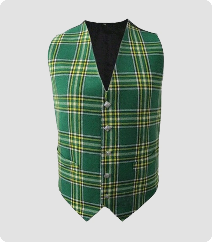 Hand Made Irish National Tartan Waistcoat