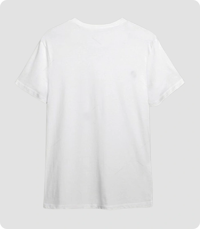 Hand Made White T-Shirt Back