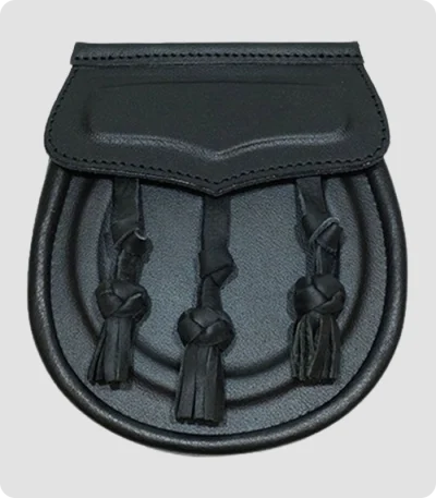 Handmade Black Leather Sporran
