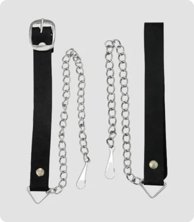 Handmade Black Leather Sporran With Thistle