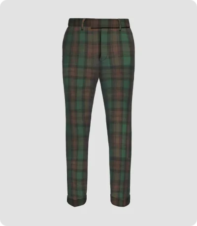 Handmade Brown Watch Tartan Trouser