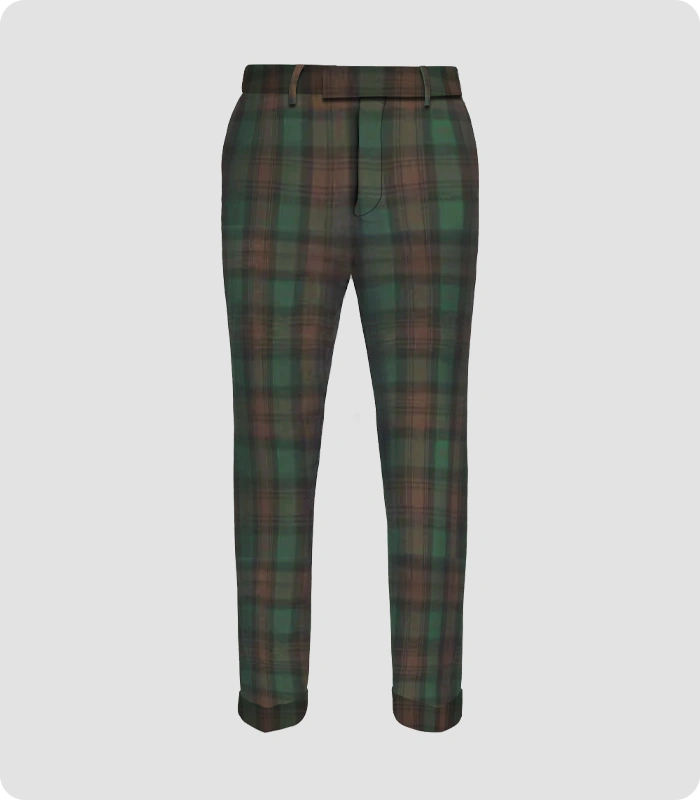 Handmade Brown Watch Tartan Trouser