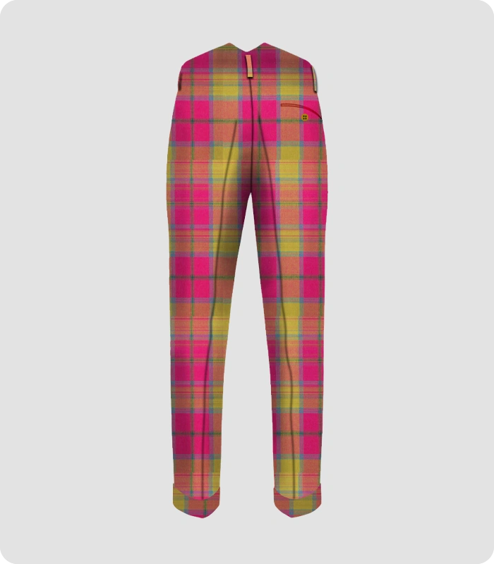 Handmade Connaught irish Tartan Trouser Back