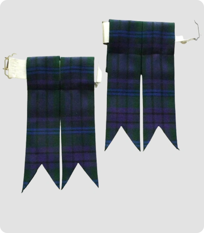 Handmade Douglas Tartan Kilt Flashes