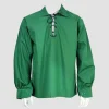 Handmade Green Jacobite Ghillie Kilt Shirt