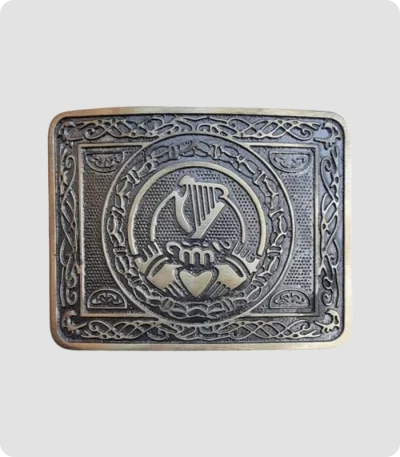 Handmade Harp Claddagh Kilt Belt Buckle