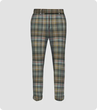 Handmade Mackenzie Weathered Tartan Trouser