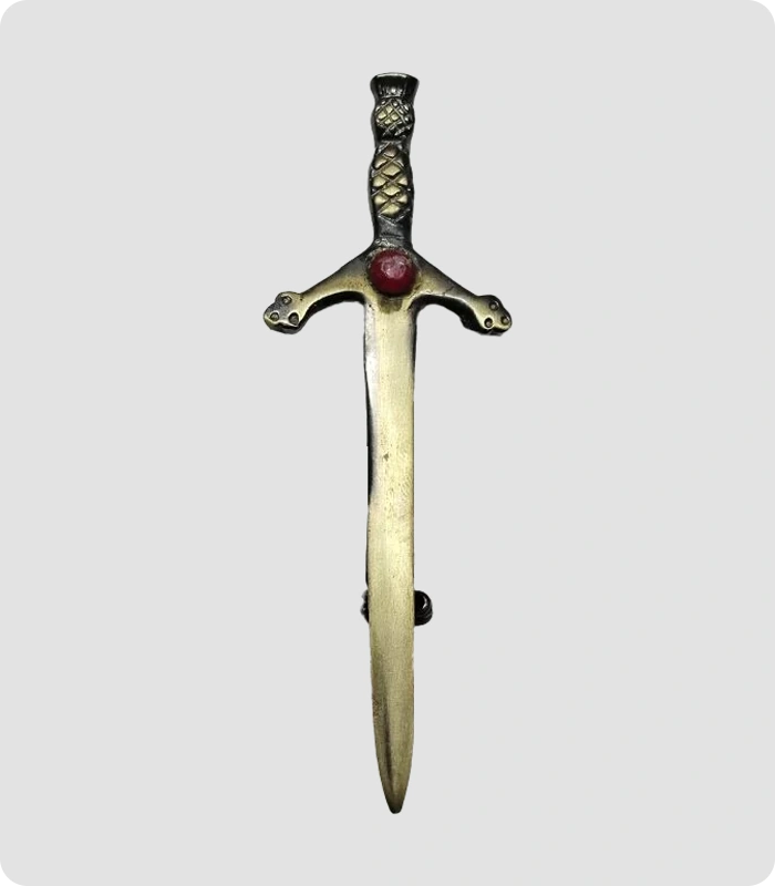 Handmade Red Stone Kilt Pin