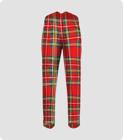 Handmade Royal Stewart Tartan Trouser Back