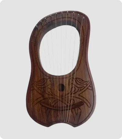 Handmade Scottish 10 Metal Strings Lyre Harp