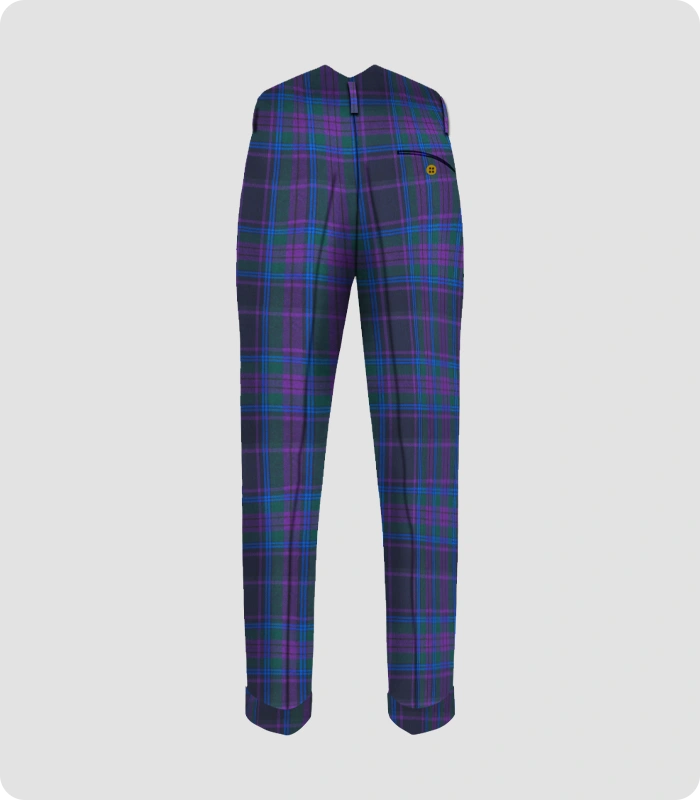 Handmade Spirit Of Scotland Tartan Trouser Back