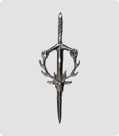 Handmade Stag Head Kilt Pin