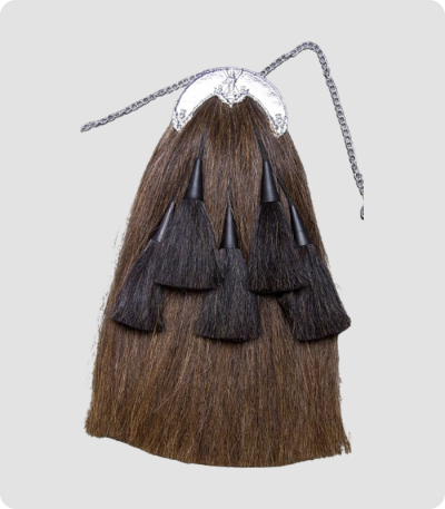 Handmade Thistle Cantle Horsehair Piper Sporran