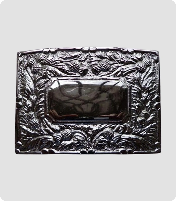 Handmade Thistle Flowers Kilt Belt Buckle