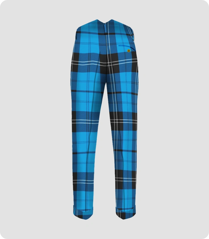 High Quality Ramsay Tartan Trouser Back