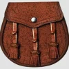 Khaki Classic Style Leather Sporran