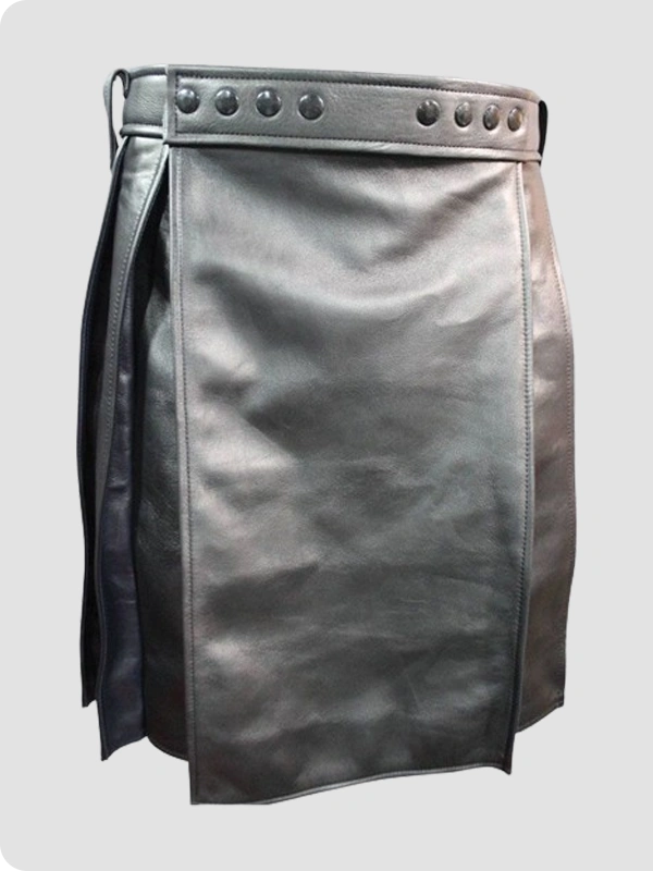 Leather Kilt with Navy Highlights
