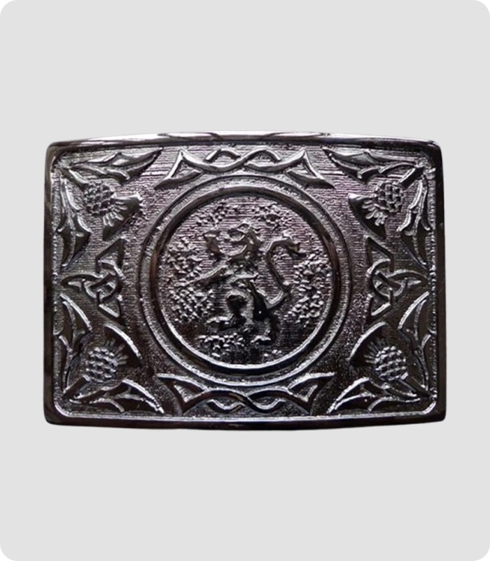 Lion Rampant Enamel Kilt Belt Buckle