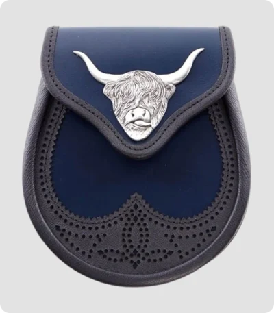 Navy Matt Semi Leather Sporran