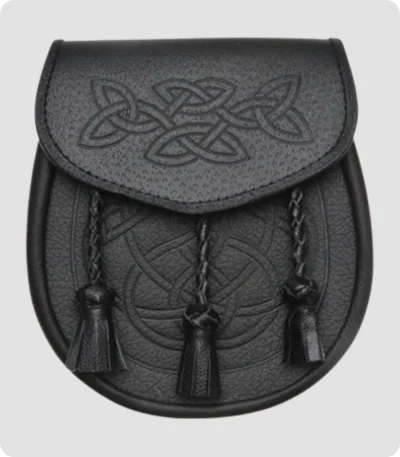 Premium Quality Black Leather Sporran