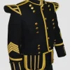 Premium Quality Black Men Military Drummer Doublet