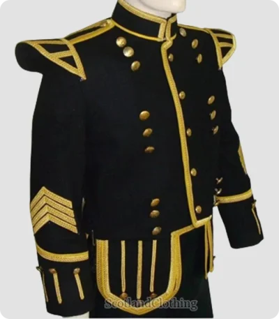 Premium Quality Black Men Military Drummer Doublet