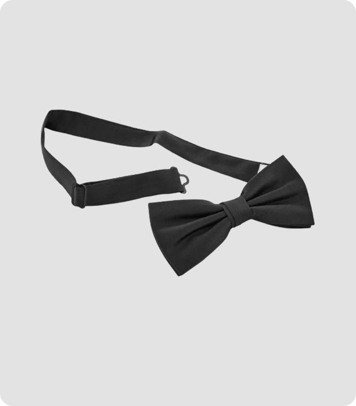 Premium Quality Black Pre-Tied Bow Tie