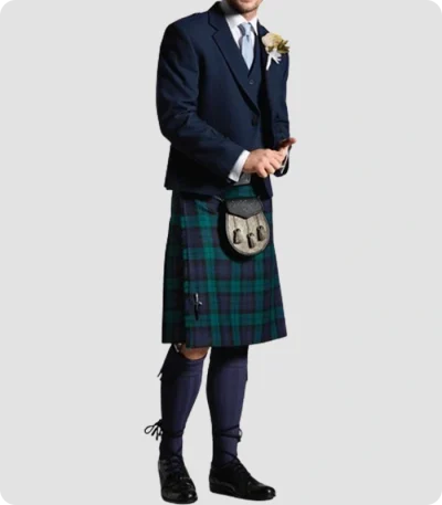 Premium Quality Black Watch Tartan Kilt Outfit