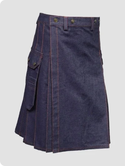 Premium Quality Blue Denim Kilt