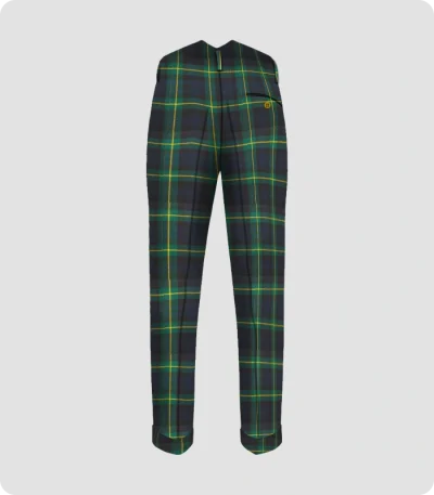 Premium Quality Gordon Tartan Trouser Back