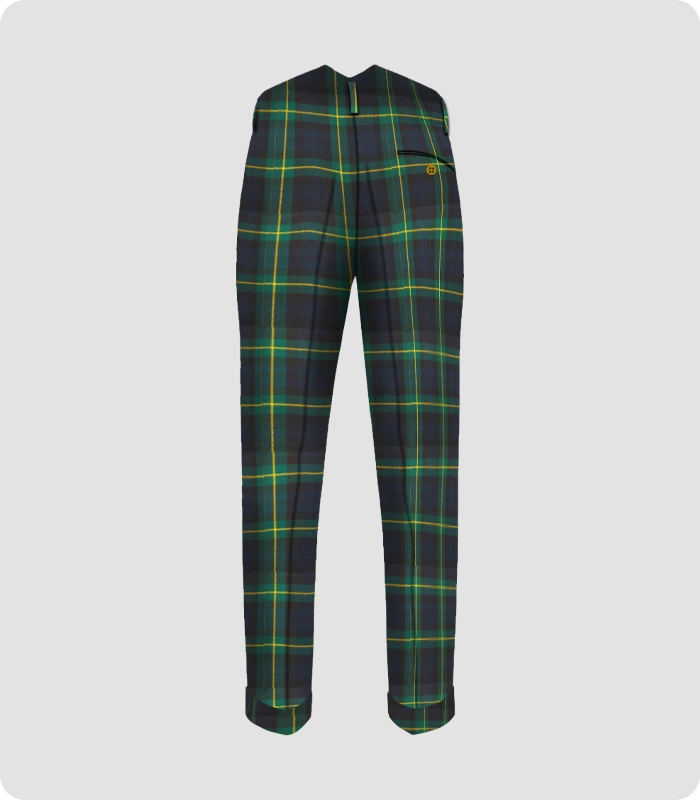 Premium Quality Gordon Tartan Trouser Back