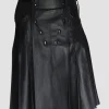 Premium Quality Scottish Black Leather Kilt