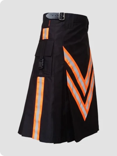 Premium Quality Scottish Firefighter Kilt Side