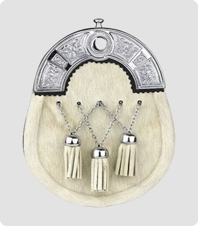 Premium Quality Silver Chrom Sealskin Sporran