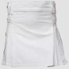 Premium Quality Women White Utility Kilt