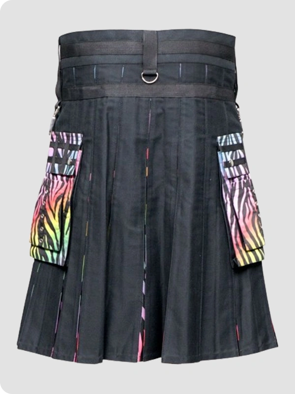 Rainbow Tiger Striped Hybrid Kilt Back