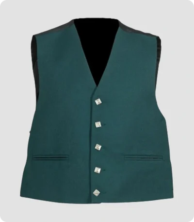 Scottish Green Military Drummer Doublets Vest