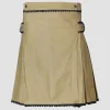 Scottish women khaki Utility kilt