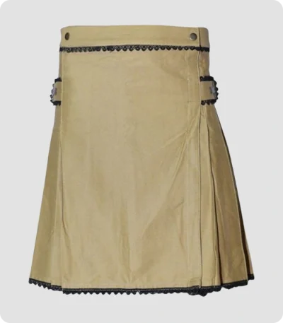 Scottish women khaki Utility kilt