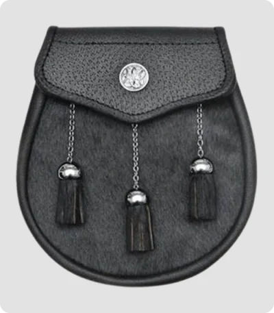 Semi Dress Black Sealskin Celtic Sporran
