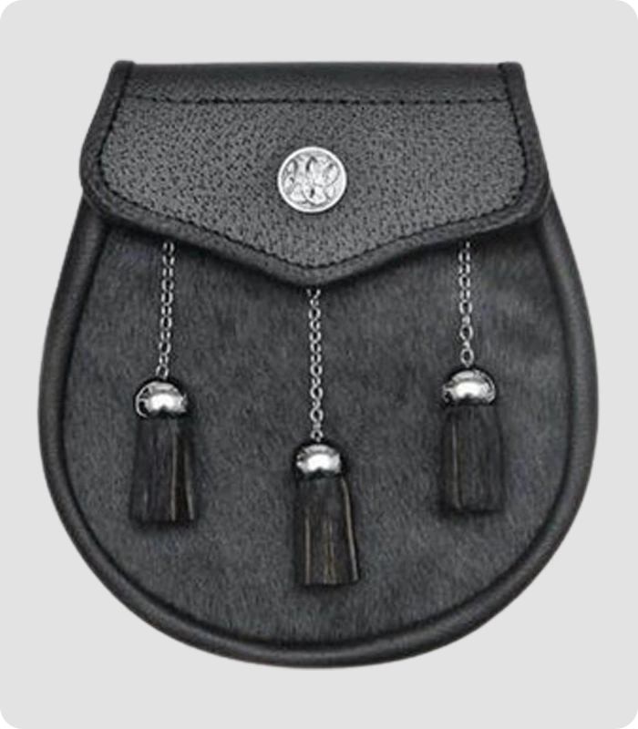 Semi Dress Black Sealskin Celtic Sporran