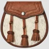 Semi Dress Natural Sealskin Khaki Classic Embossed Sporran