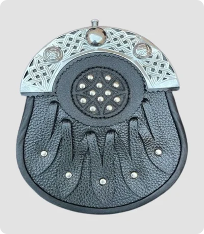 Silver Cantle Leather Sporran