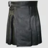 Women Black Leather kilt